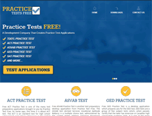 Tablet Screenshot of practicetestsfree.com